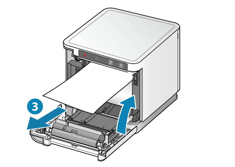 mC-Print3 出單機更換紙捲說明4-1