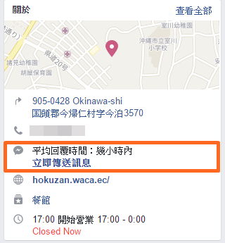 顯示平均回覆時間